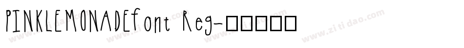 PINKLEMONADEfont Reg字体转换